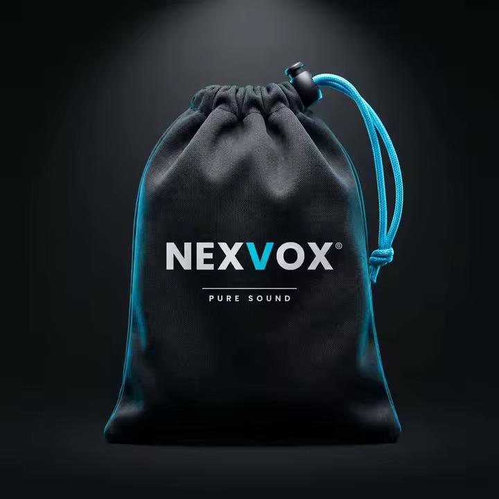 Branded NEXVOX drawstring travel bag included free with the NX-LV1 microphone kit
